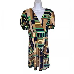 The Webster Miami for Target Dress Geometirc Cap Sleeve Retro Plus Size XL